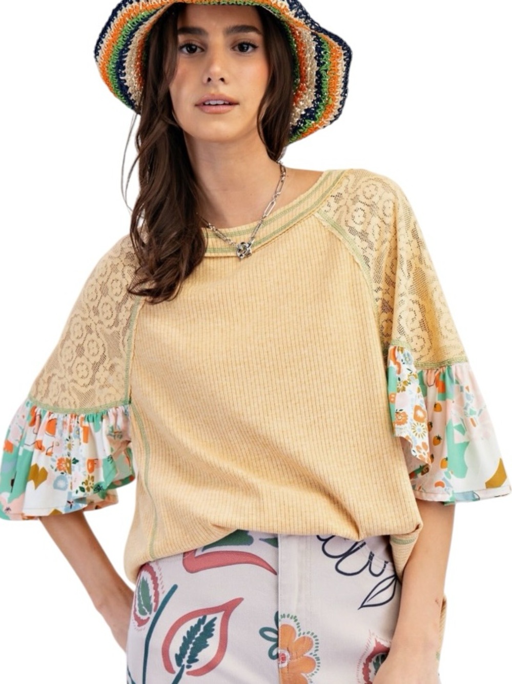 714:  EASEL NWT TOP HONEY MUSTARD (H14)